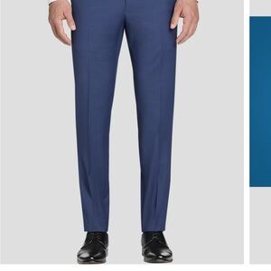 Kenneth Cole Blue Wool Blend Trousers